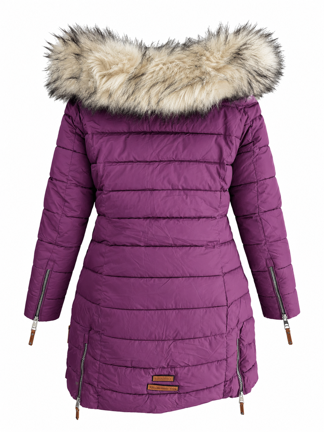 BaartmanJeans Luxe Fur Parka – Burgundy