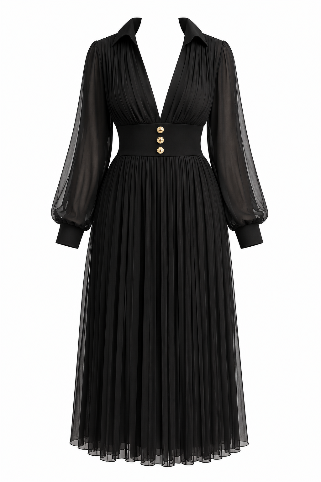 【2回のみ着用】SOFIA PLEATS DRESS ブラック Sophia Pleated Maxi Dress – BaartmanJeans Boutique
