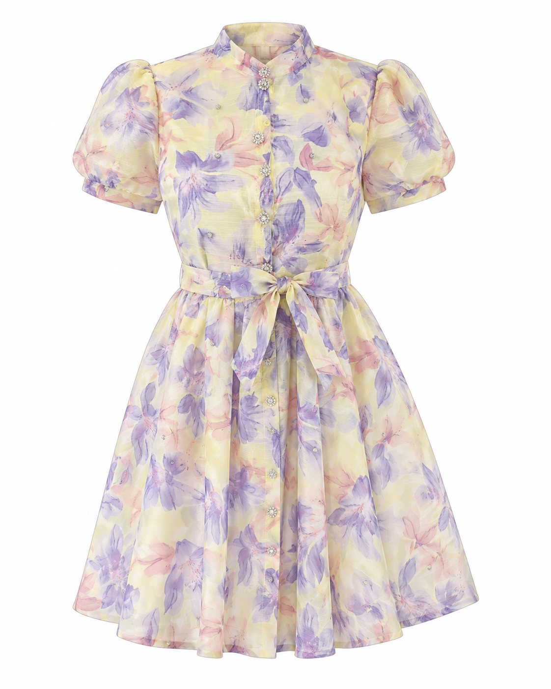 Lavender Bloom Dress with diamond