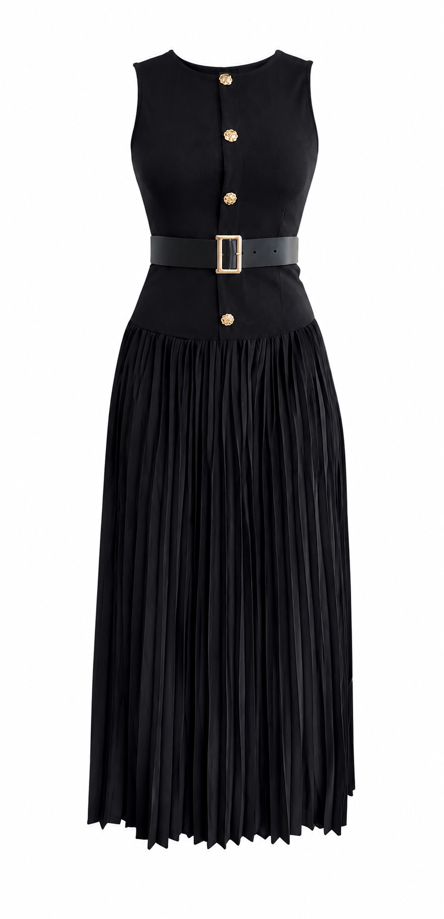 Victoria Pleated Midi Dress