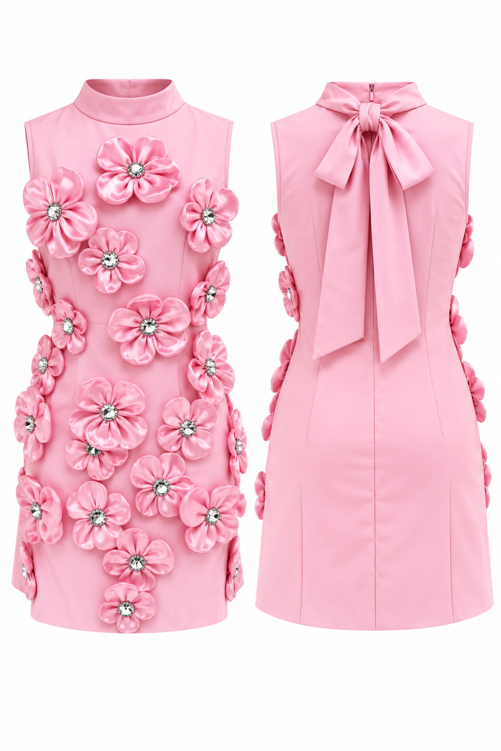 Pink short bloom dress