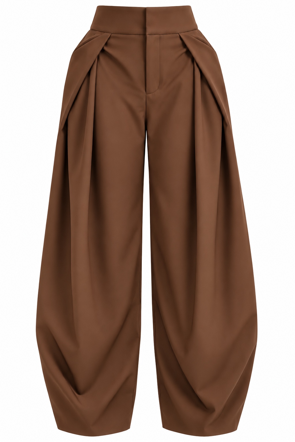 The Cocoa Chocolate Brown Pleated Pants