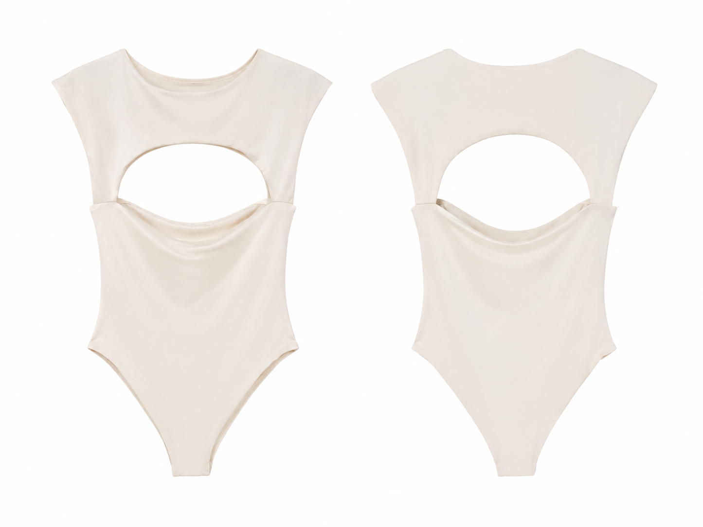 Cream Cut-Out Bodysuit
