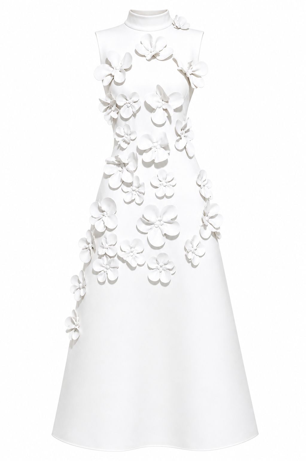 White Long bloom dress