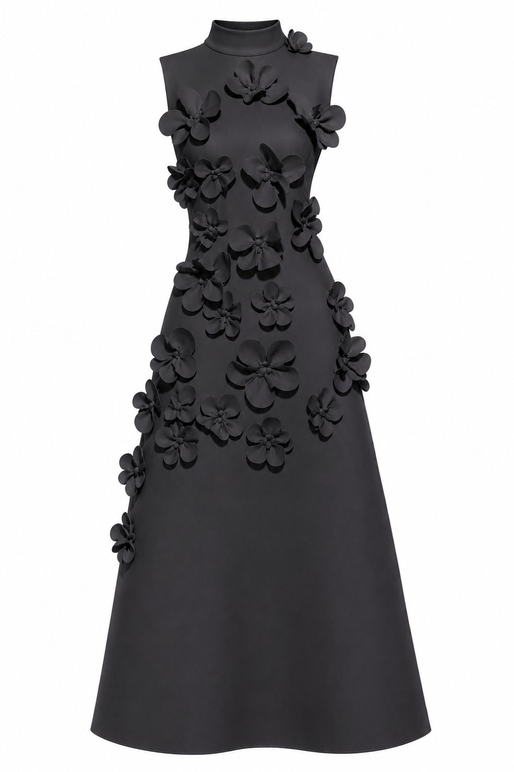 Black long bloom dress