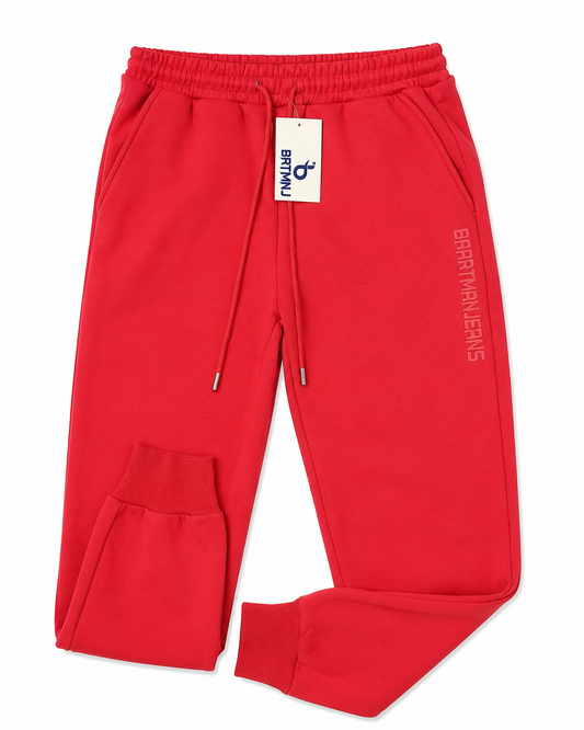BaartmanJeans Essential Jogger – Red With Red Print
