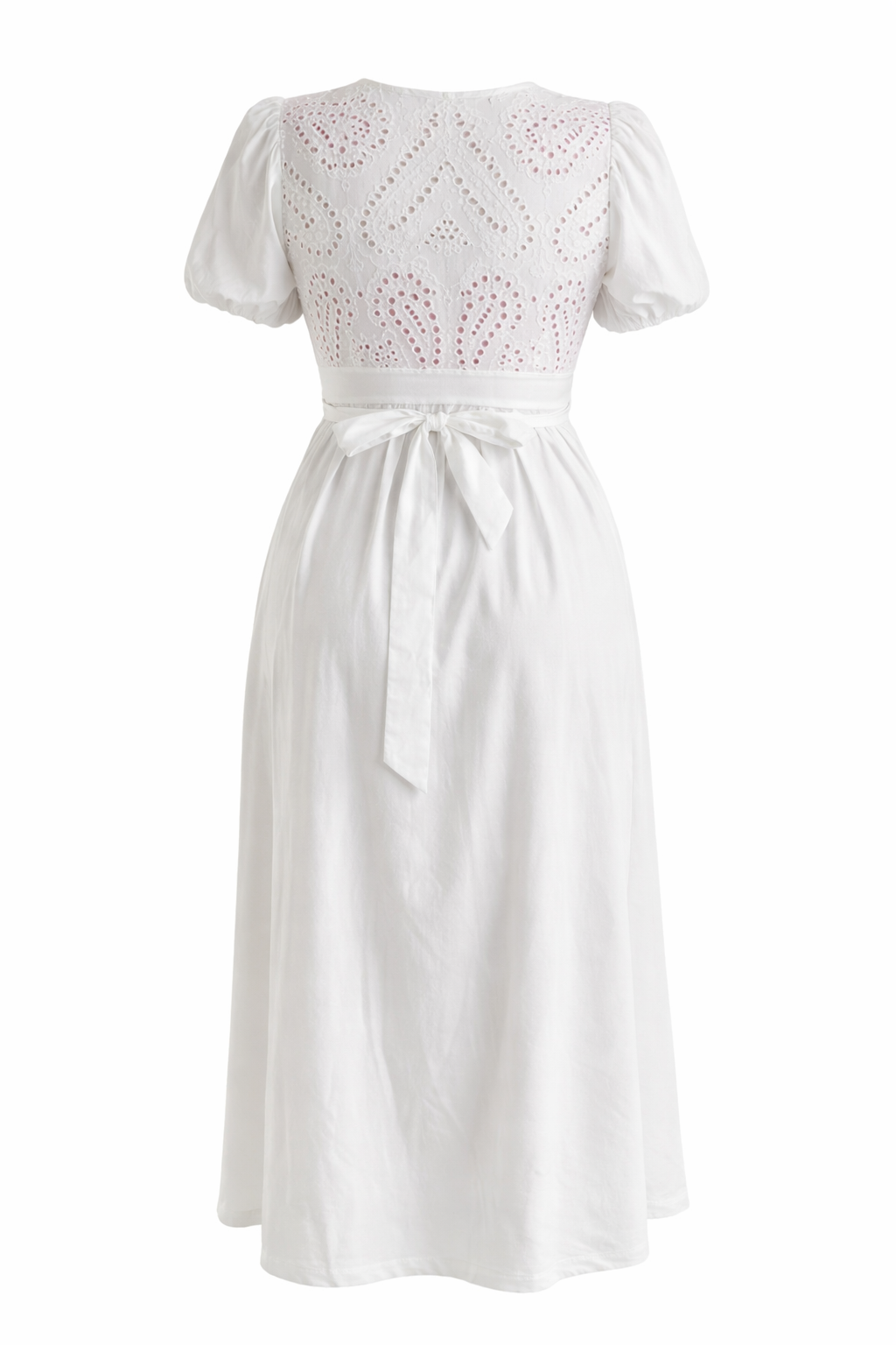 White Wrap Pocket Dress
