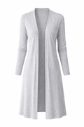 Grey Soft Knit Longline Cardigan