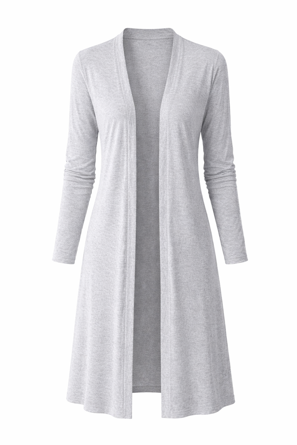 Grey Soft Knit Longline Cardigan