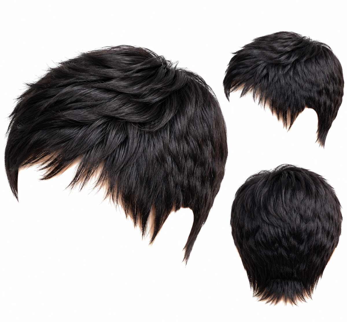 Glueless Black Boy Cut Wig