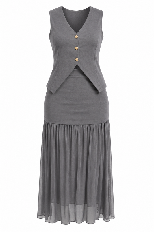 The Milan Two-Piece Set - Grey