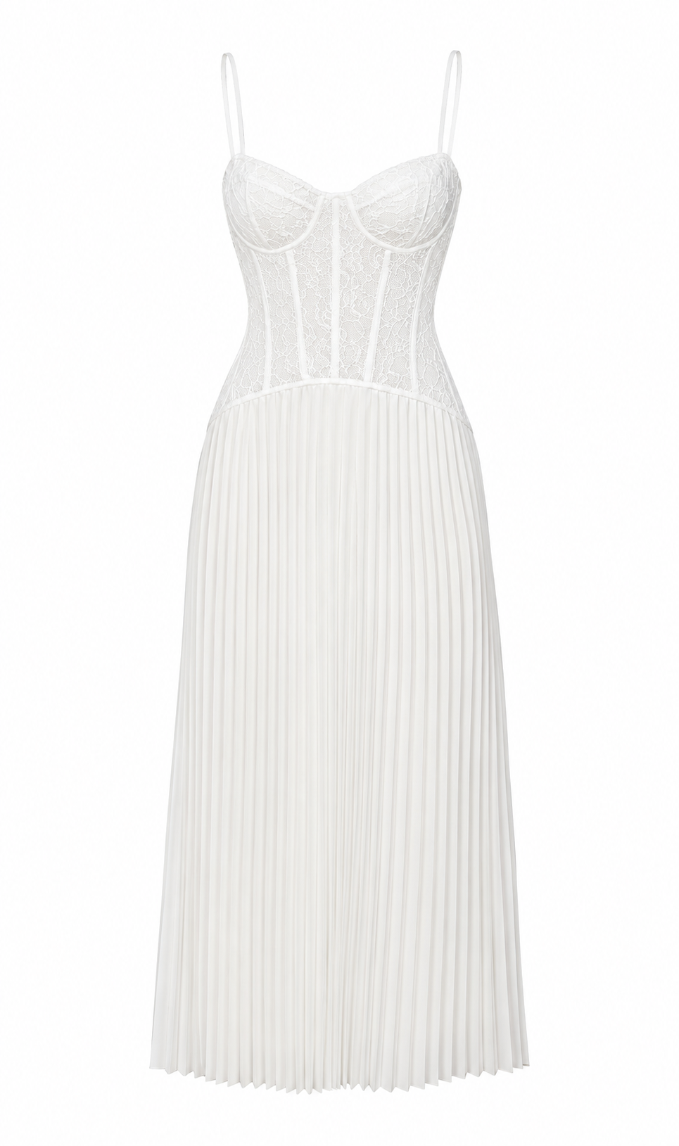 White Swan Pleated Dress