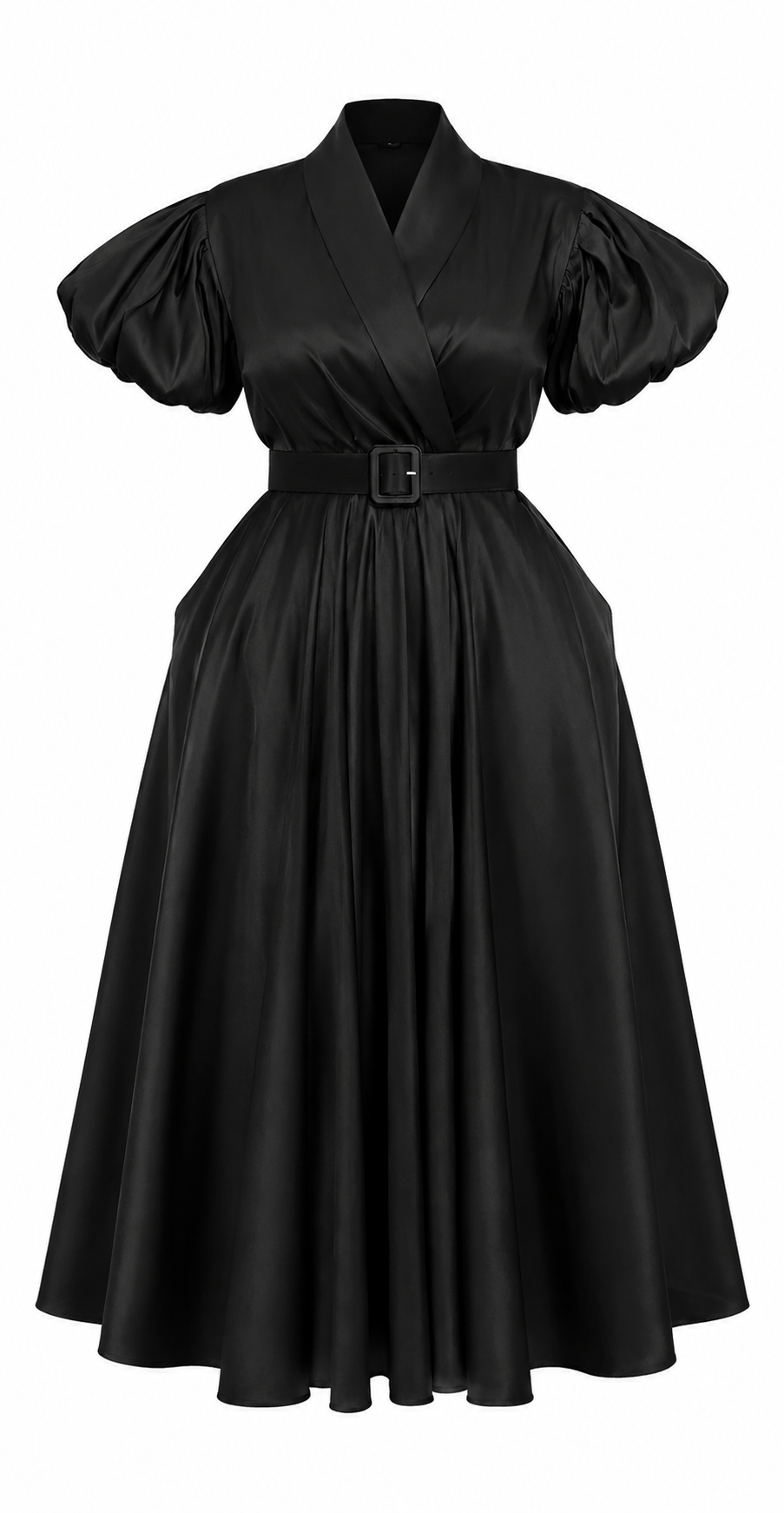 Midnight Elegance Side Pockets Dress