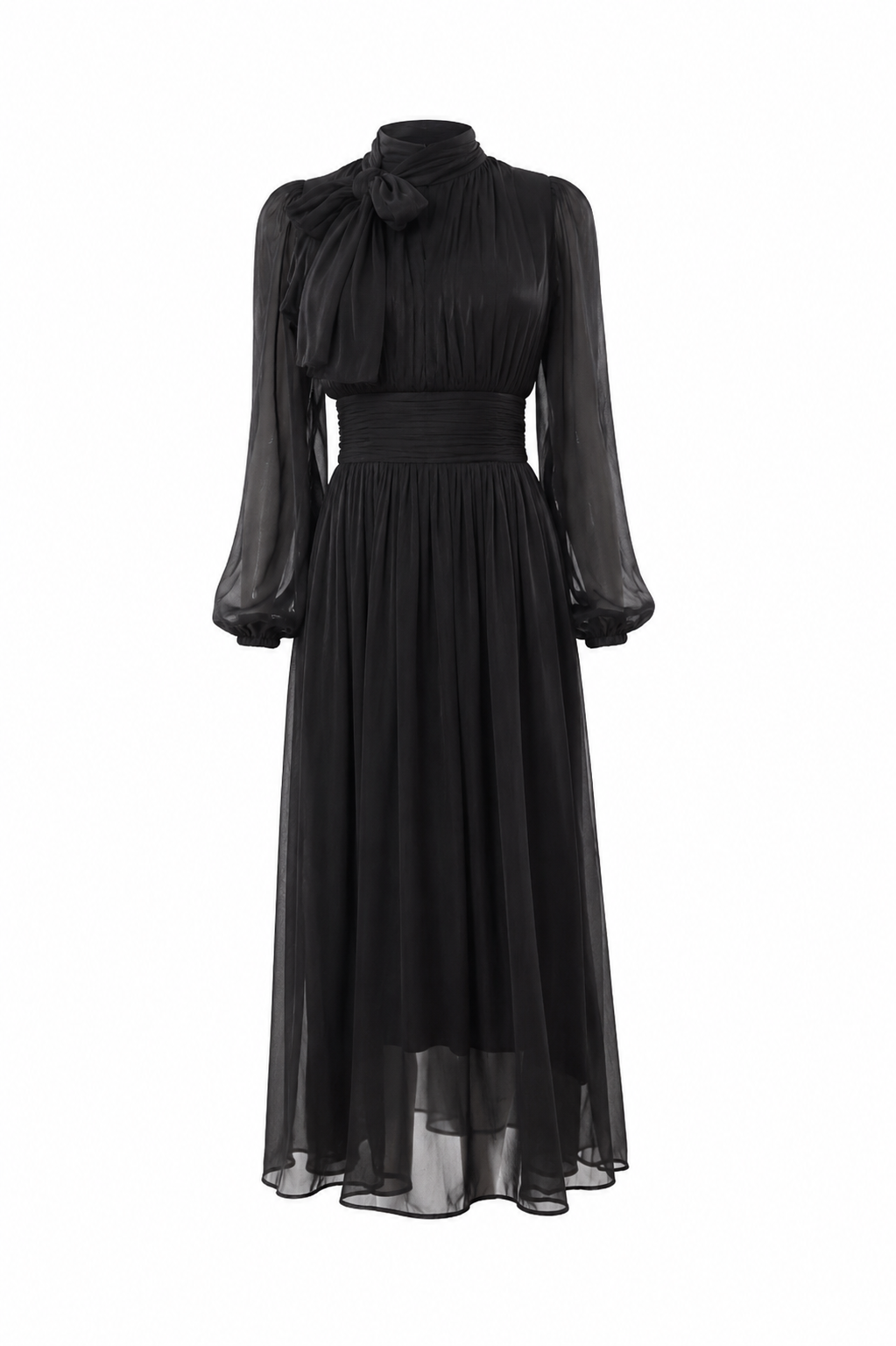 Black Classic Chiffon Dress