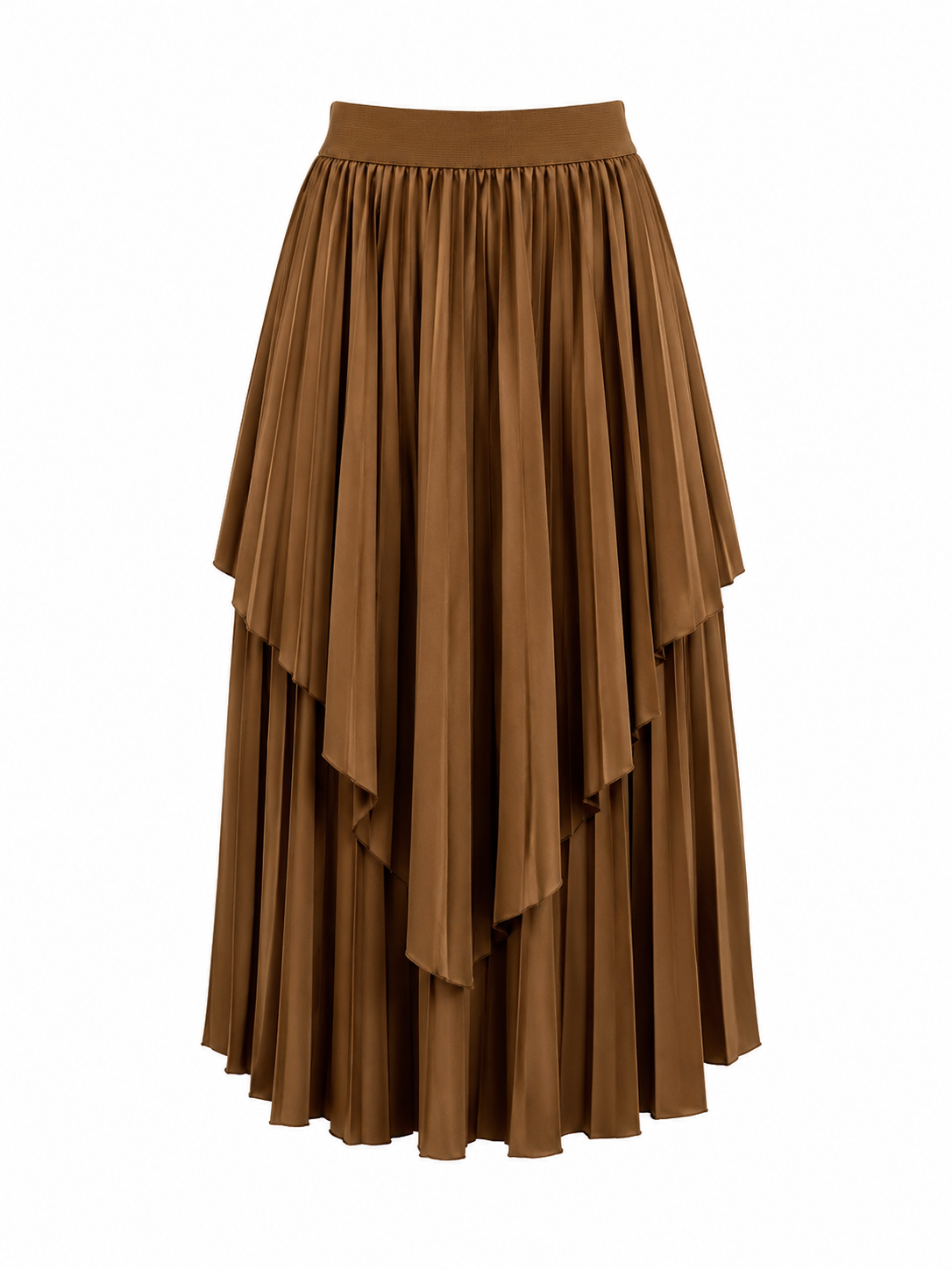 Cocoa Cascade Skirt with Side Pockets