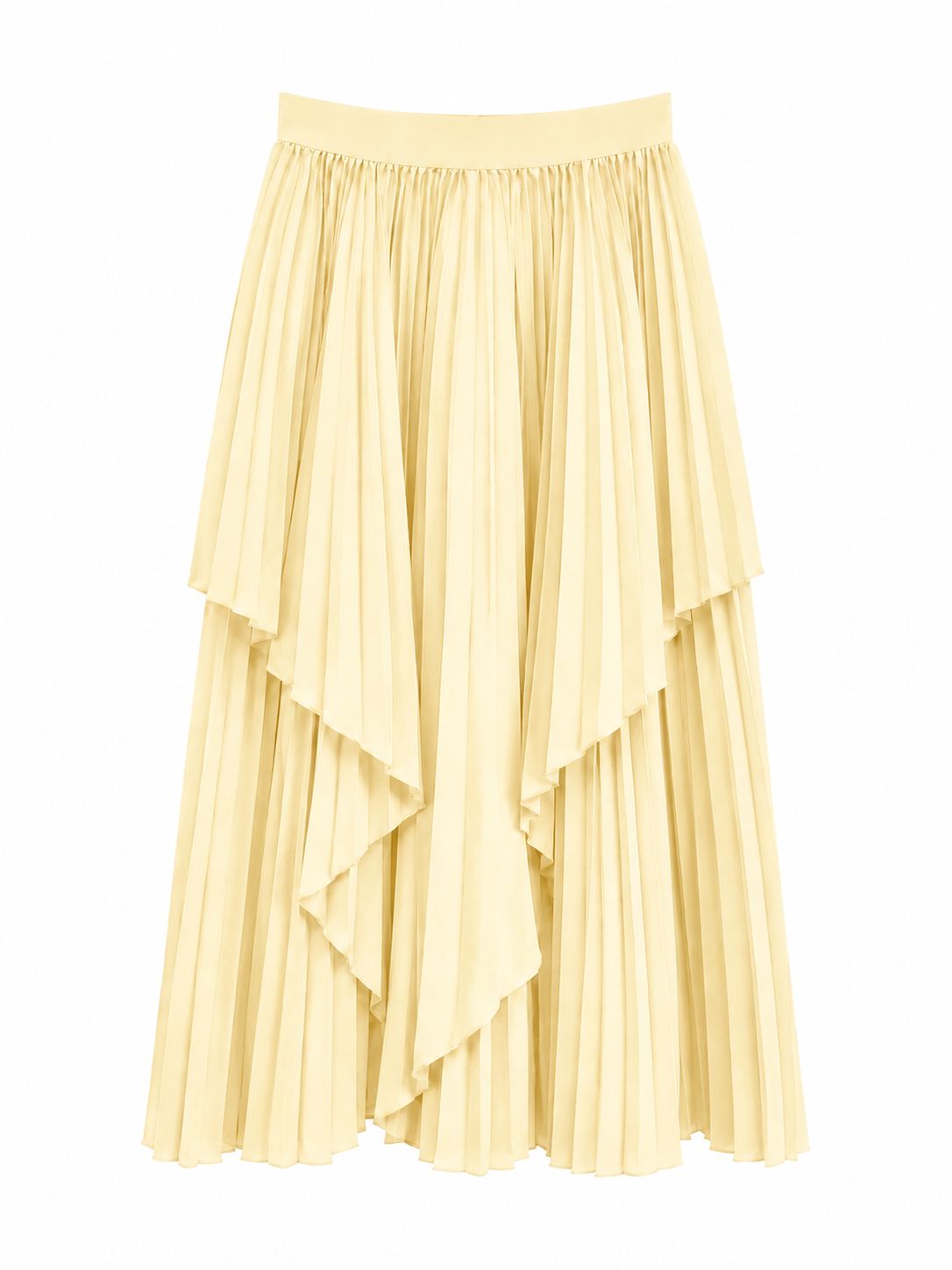 Cream White cascade skirt