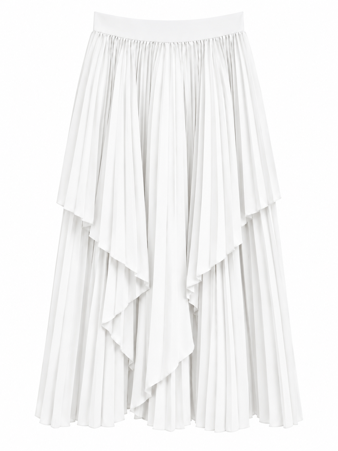 White cascade skirt