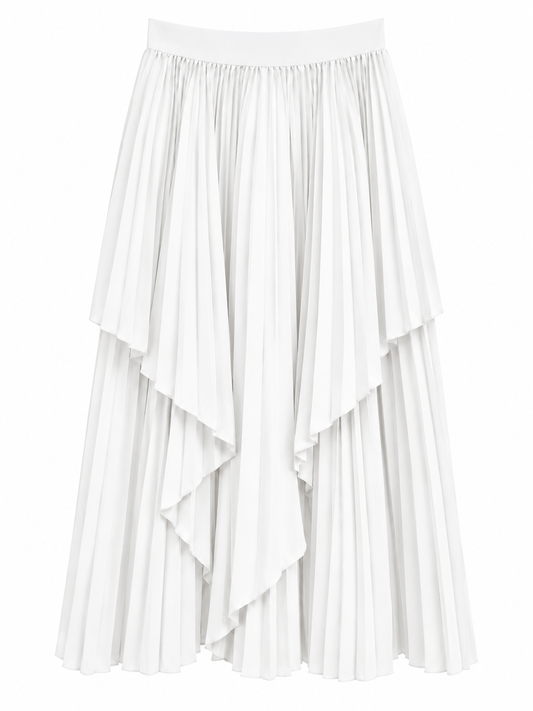 White cascade skirt