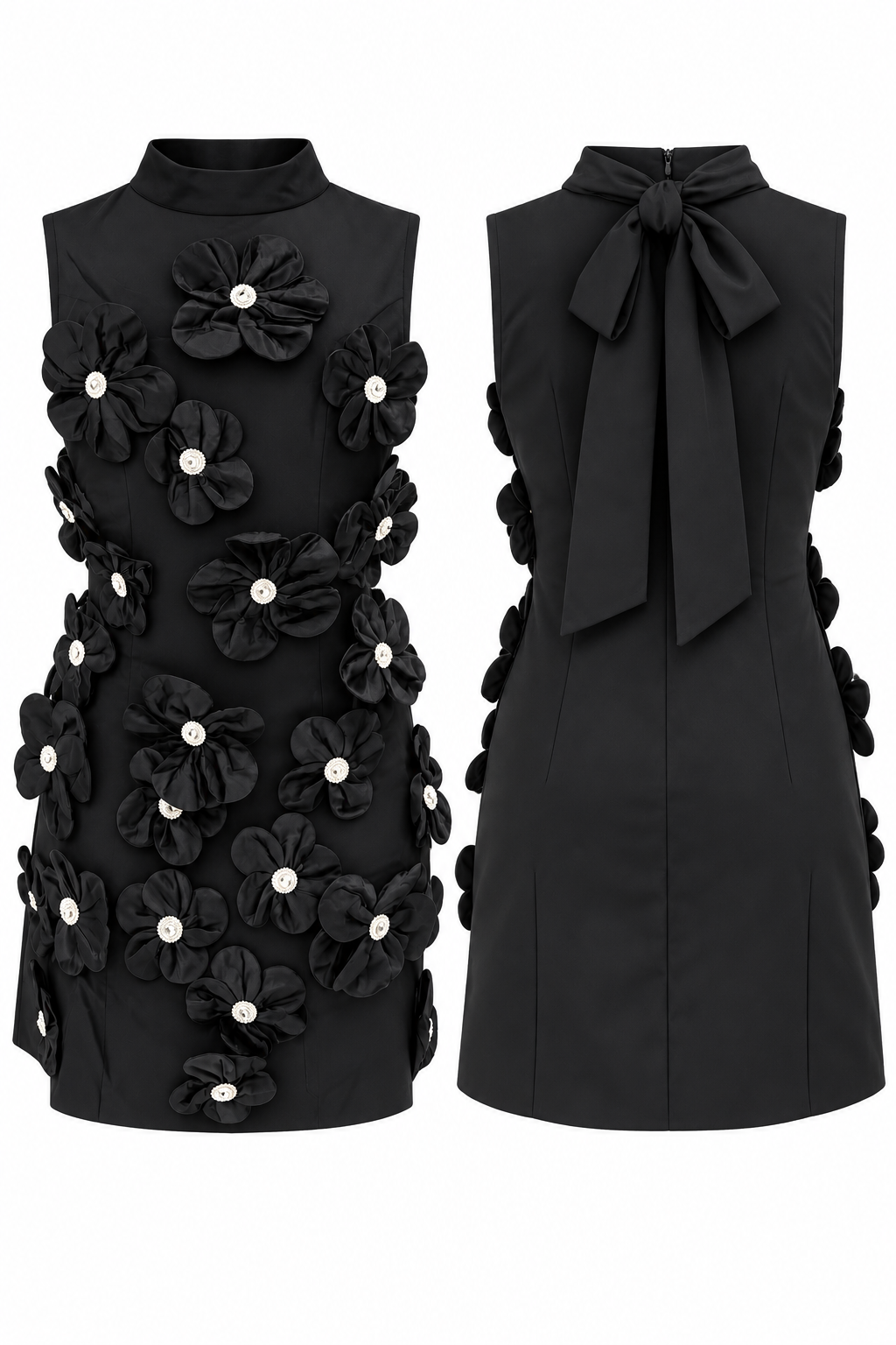 Black Short bloom dress