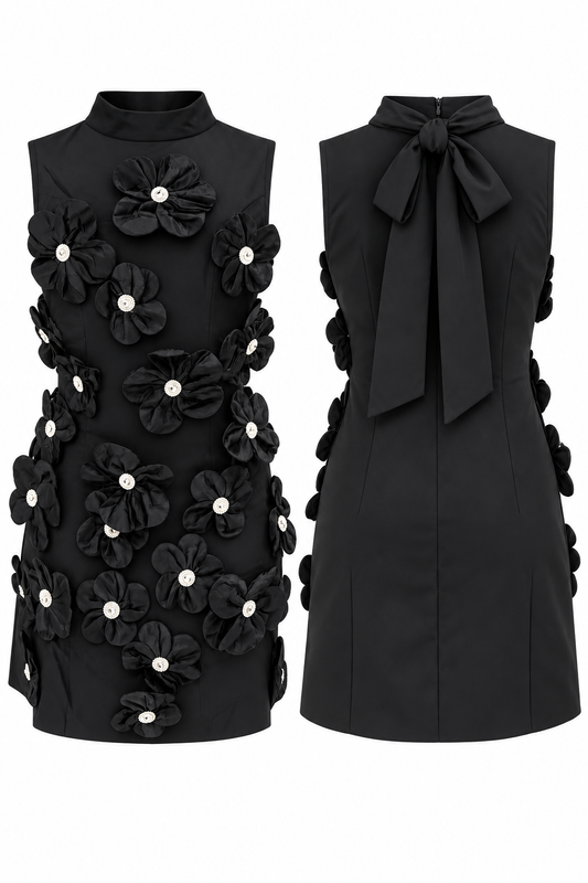 Black Short bloom dress