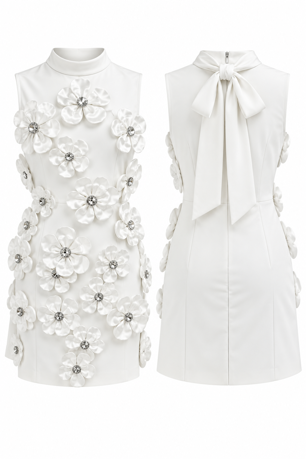 White Short bloom dress