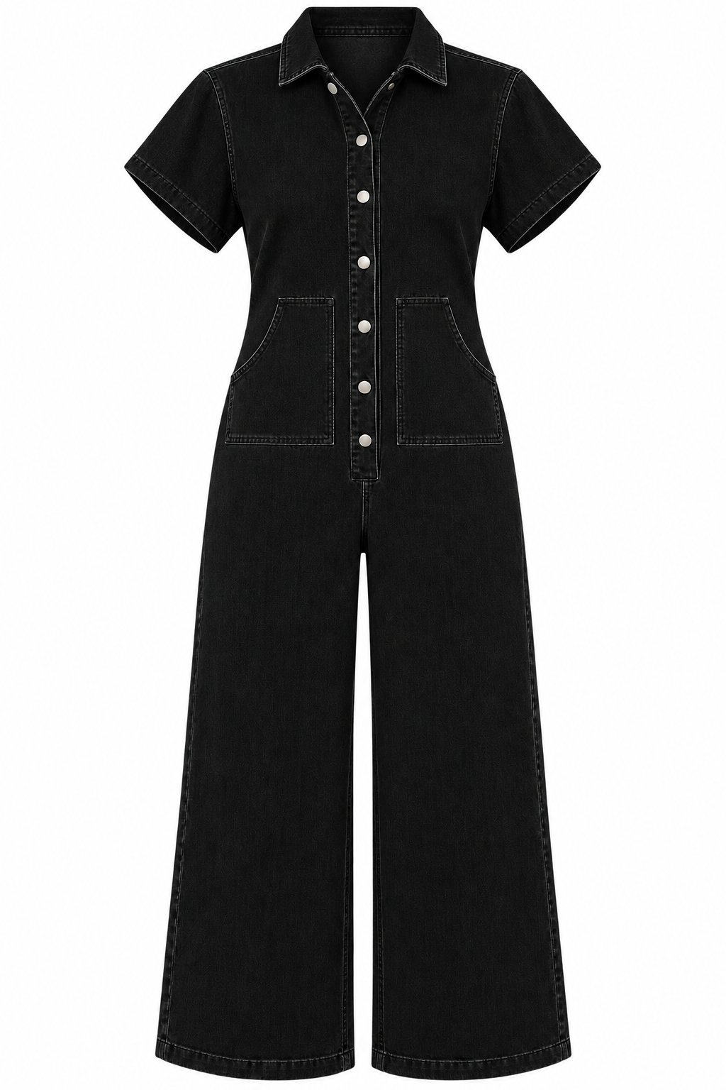 Black Denim Jumpsuit