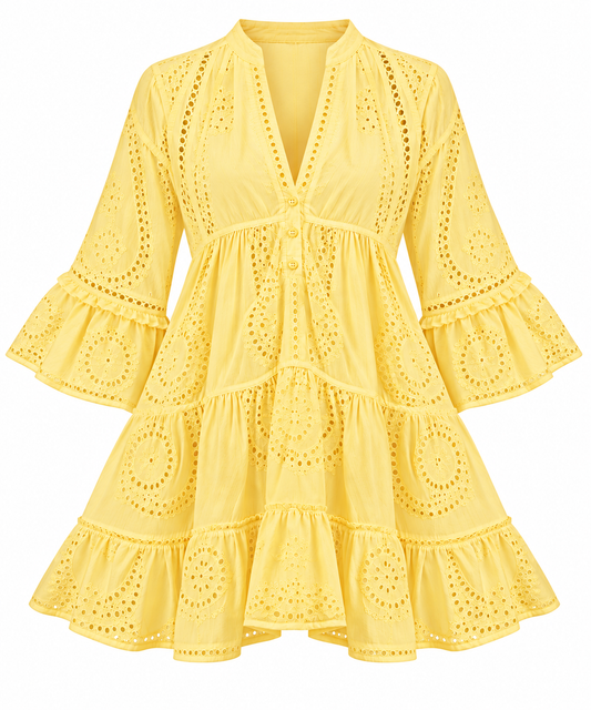 Lemon Linen Dress