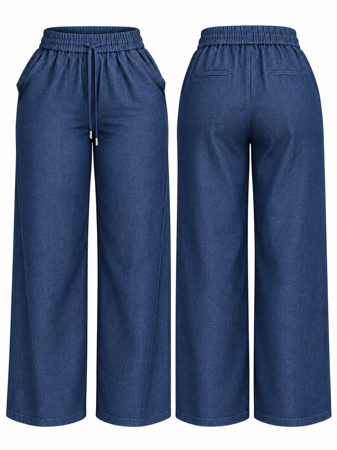 Wide-Leg Jeans Indigo Blue