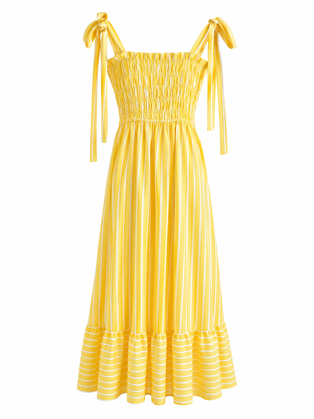 Sunshine Stripe Maxi Dress (side pockets)