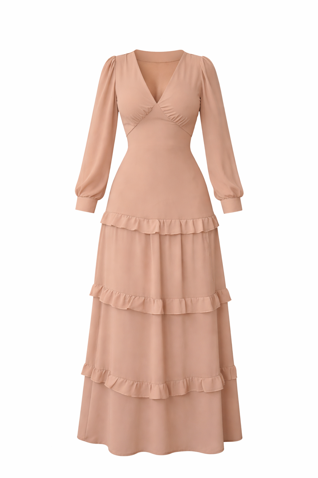 Nude Goddess Maxi Dress