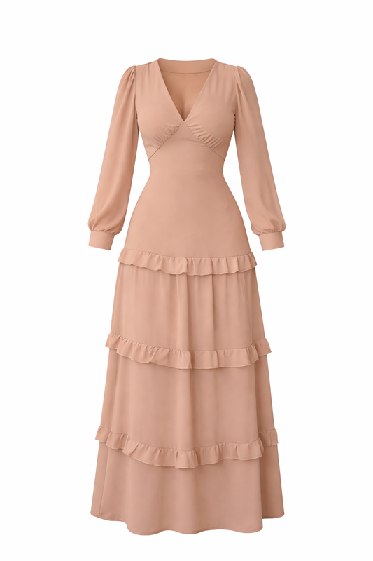 Nude Goddess Maxi Dress