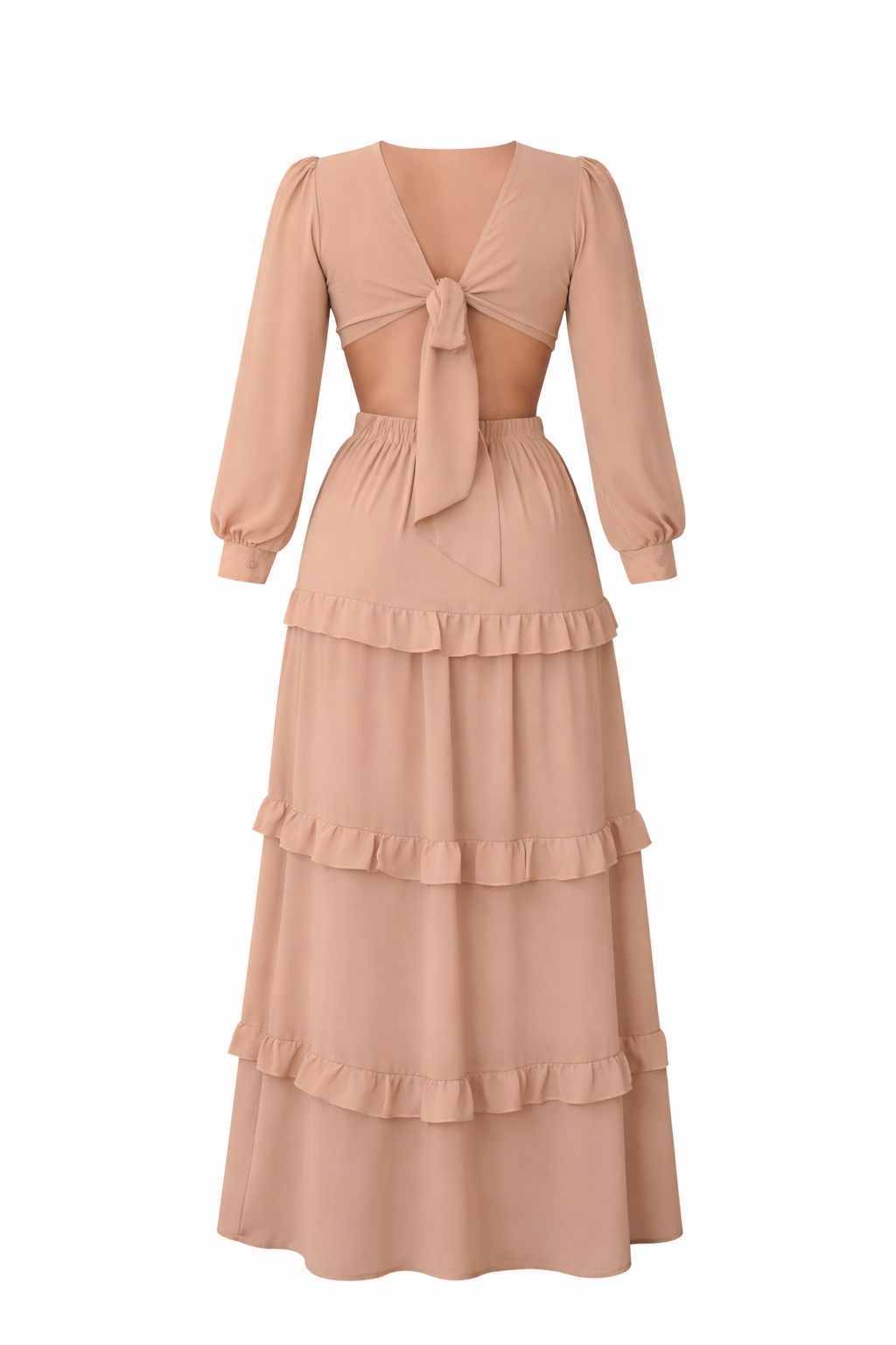 Nude Goddess Maxi Dress