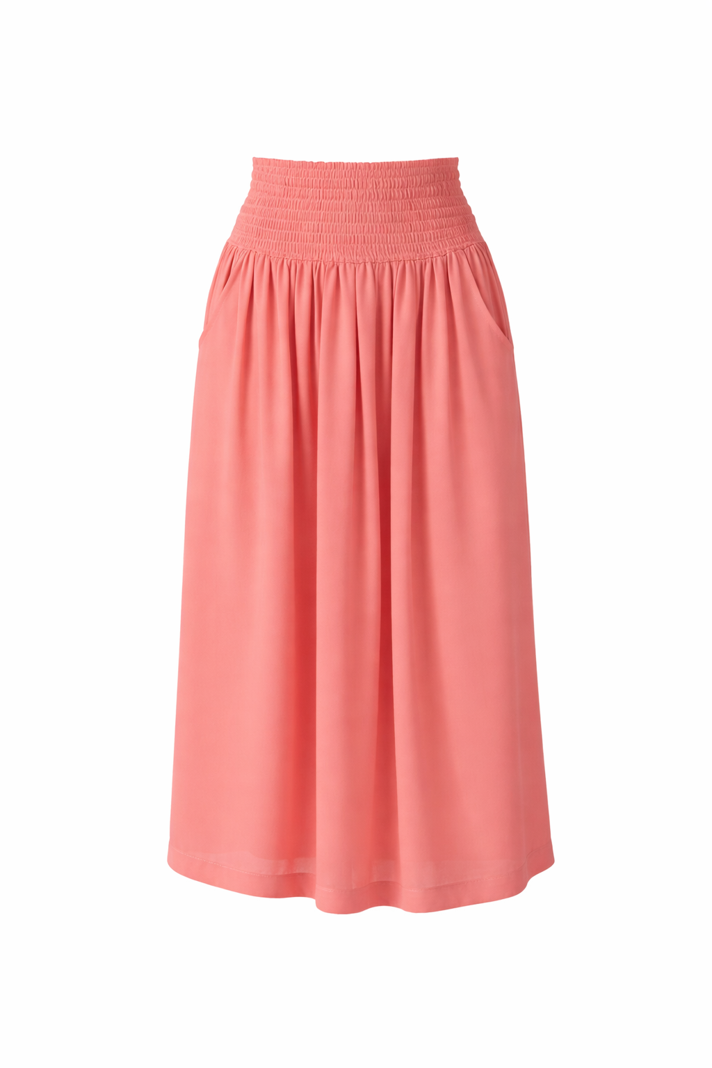 Coral Pocket Midi Skirt