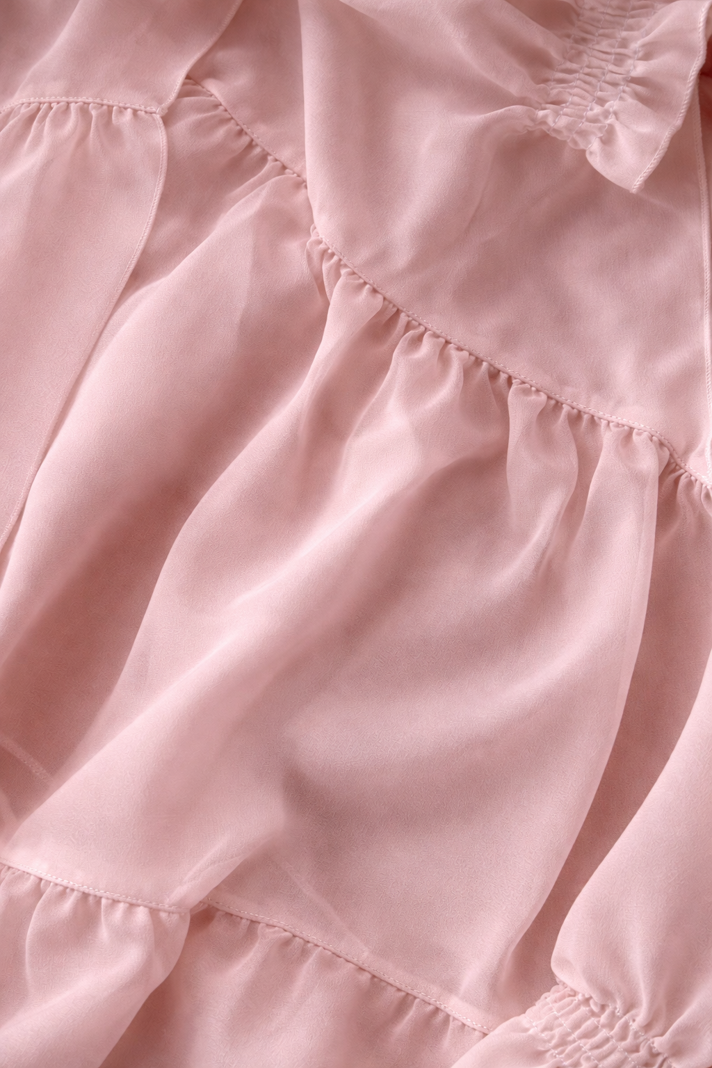 Pink Ruffle Tiered Blouse