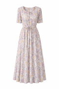 Blossom Grace Tie Waist Maxi Dress