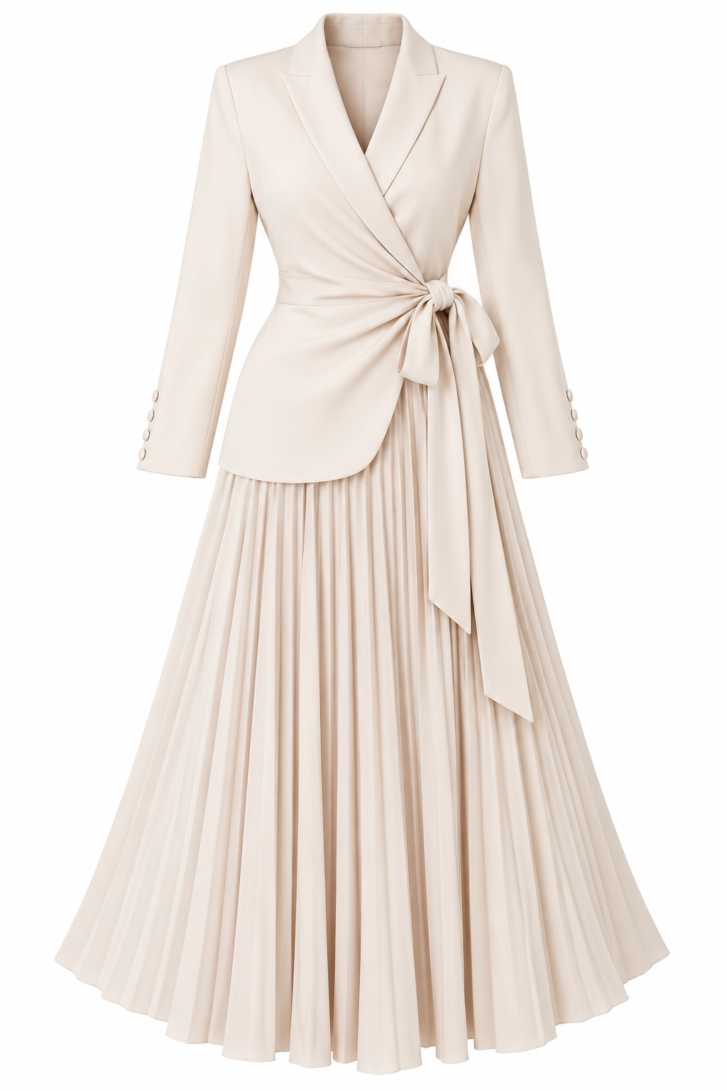 The Parisian Pleat Wrap Dress