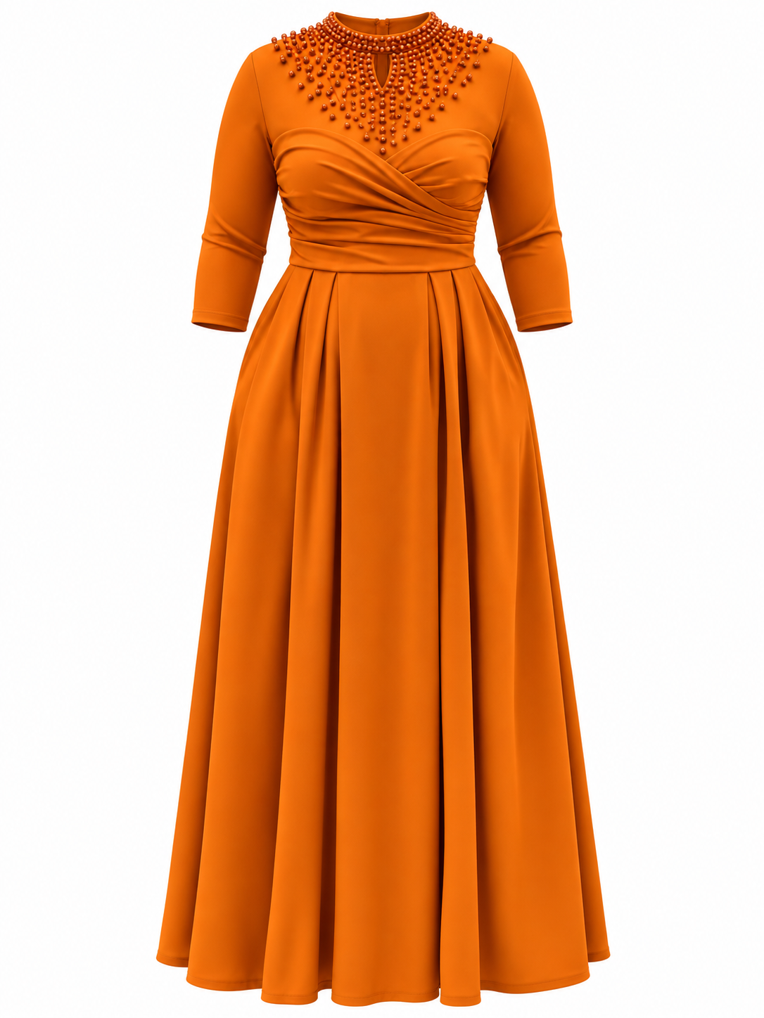 Midnight Orange Pearl Gown