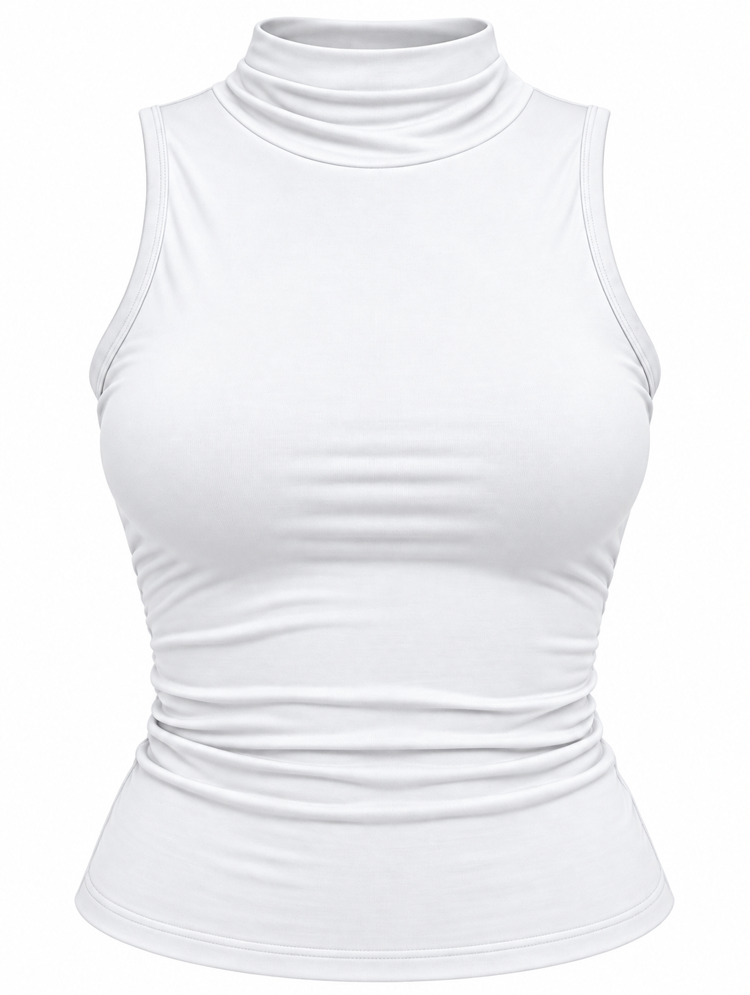 White Contour Crop Top