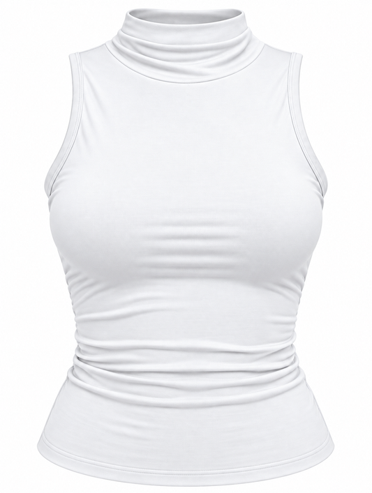 White Contour Crop Top