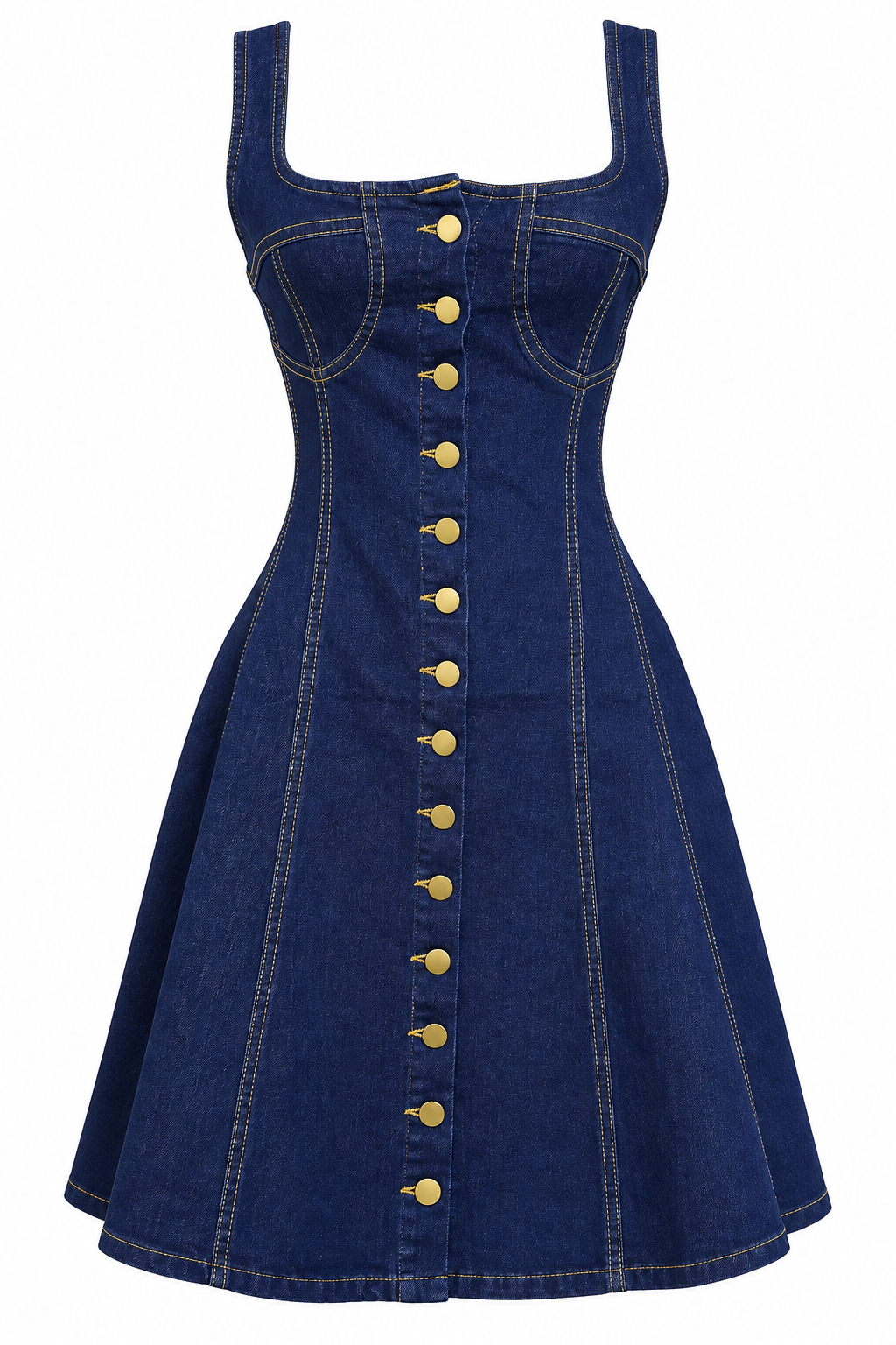 Baartman Button-Up Short Denim Dress