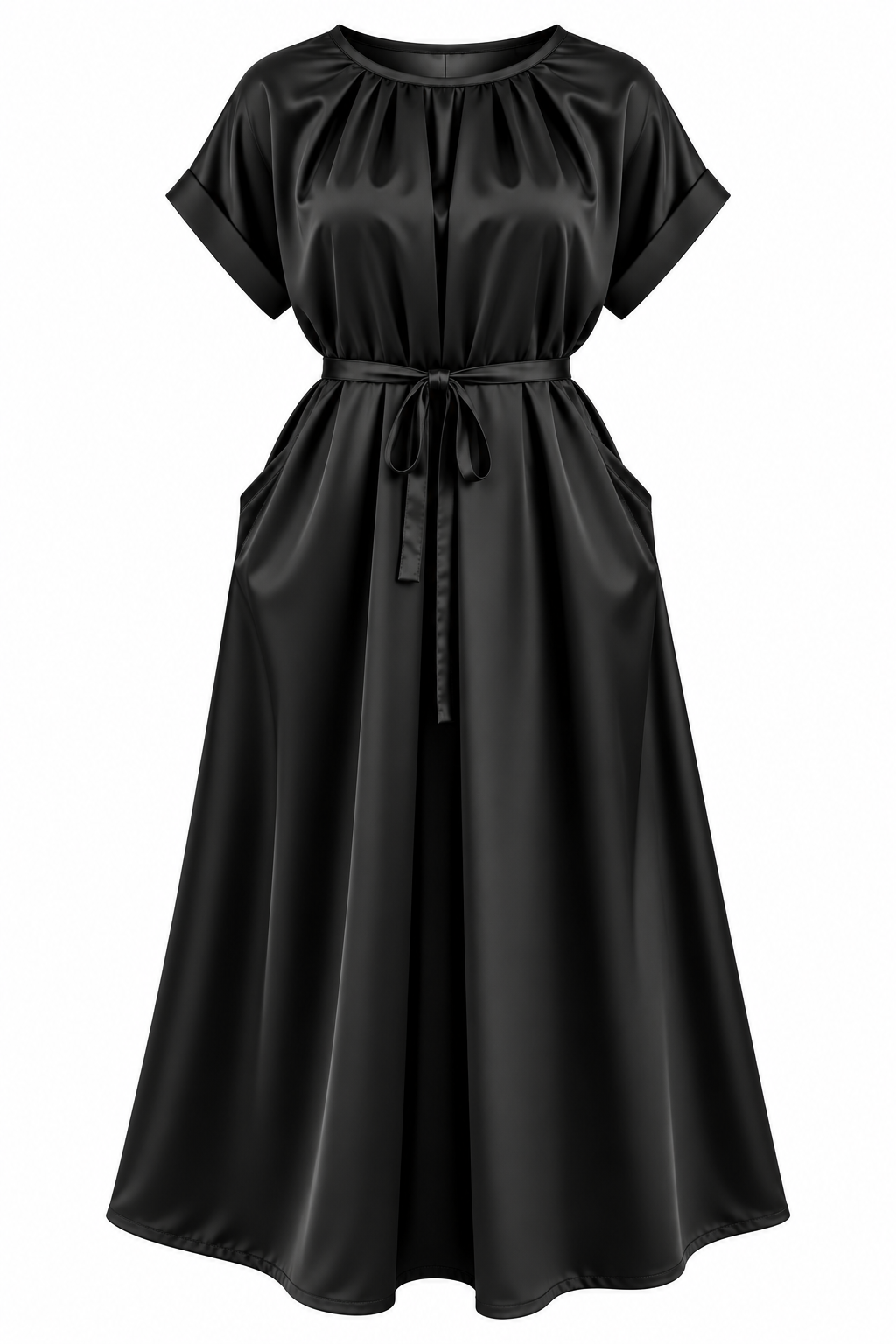 Serenity Black Side Pockets Dress