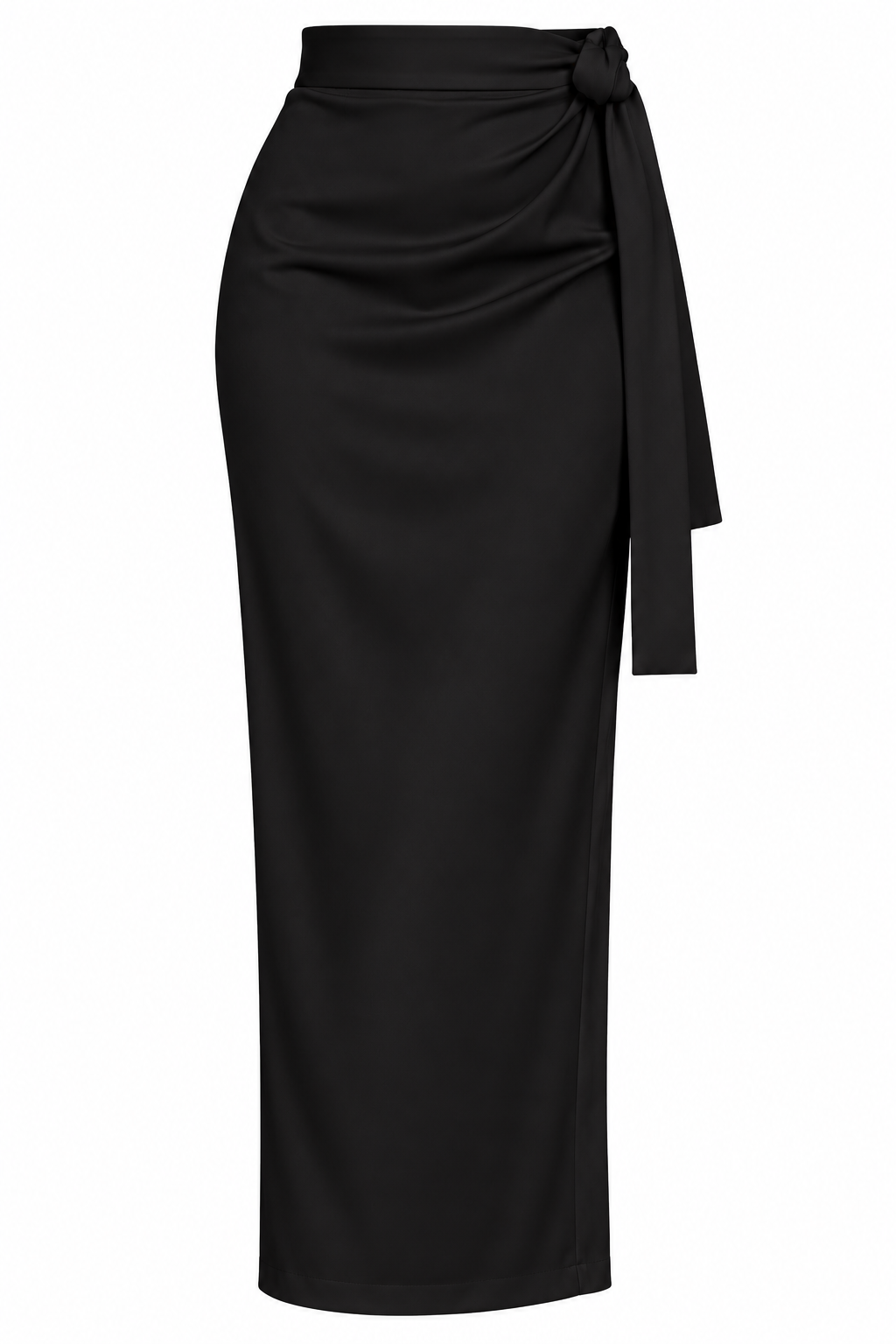 The Luxe Black Wrap Skirt