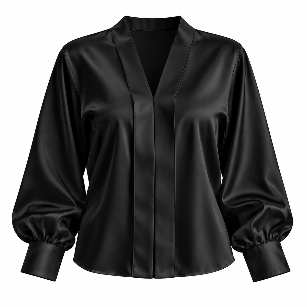 Black Satin Blouse