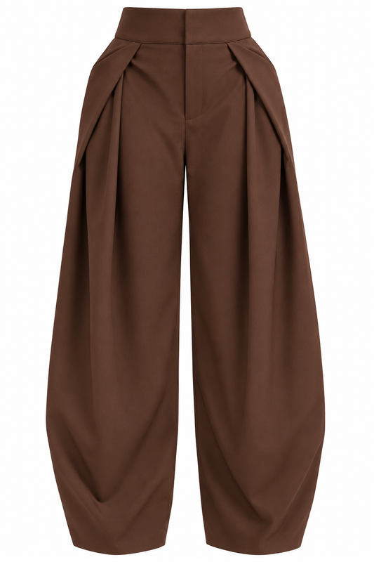 The Chocolate Brown Pleated Pants