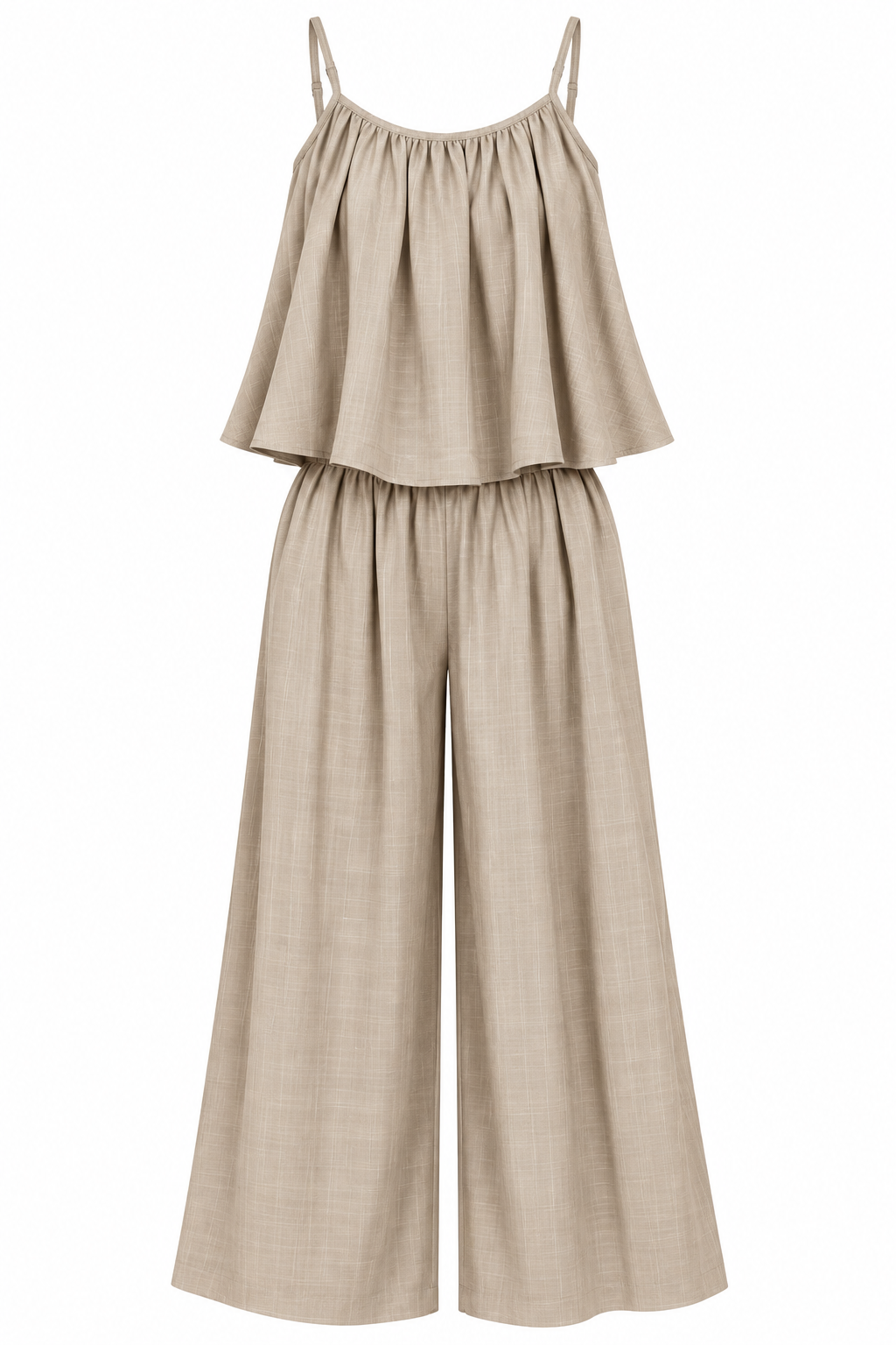 The Effortless Taupe Beige 
Linen Set