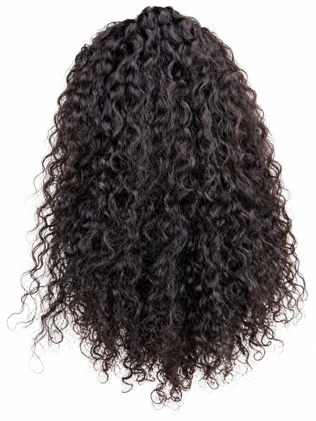 Moz Brazilian Deep Curl 13×4 Full Frontal Wig – Natural Black