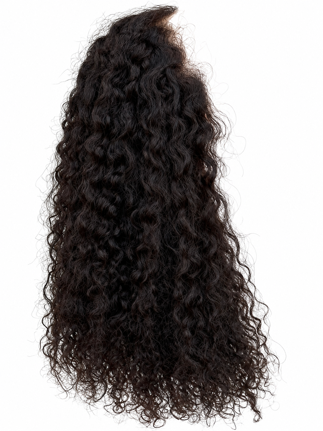Moz Brazilian Deep Curl 13×4 Full Frontal Wig – Natural Black