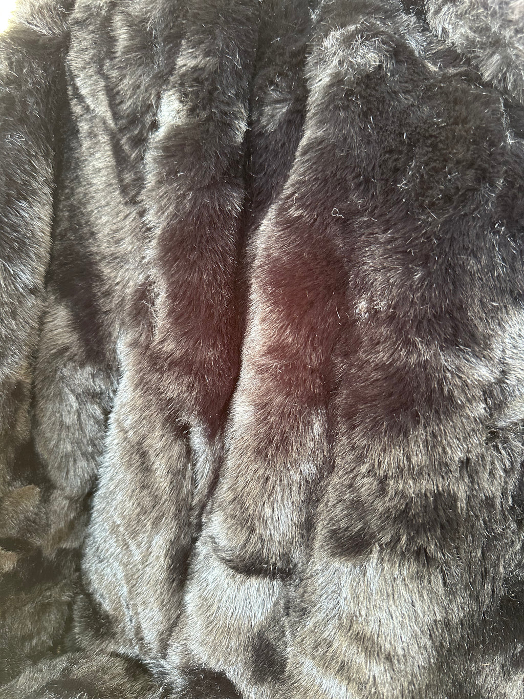Black Elegance Hooded Fur Coat