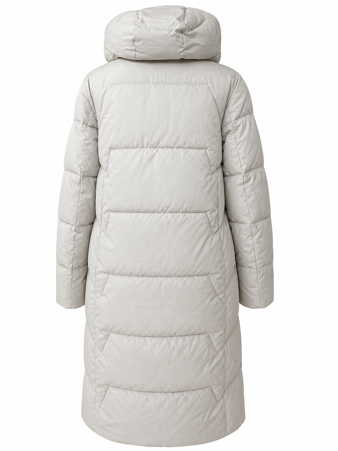 Nude Hooded Longline Puffer Coat