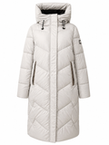 Nude Hooded Longline Puffer Coat